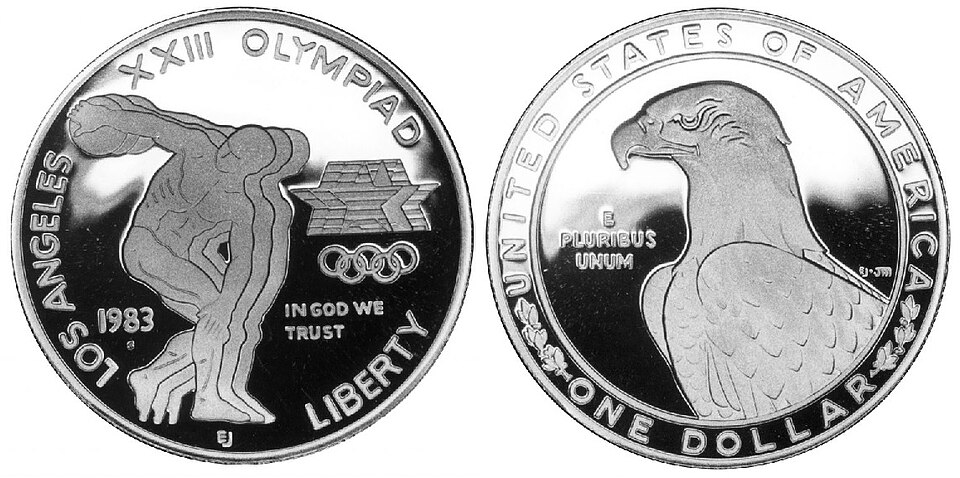 1983-S Olympic Silver Dollar | Golden Scuba Archive